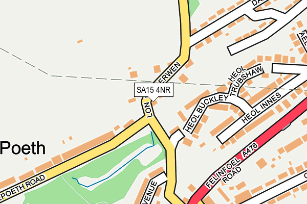 SA15 4NR map - OS OpenMap – Local (Ordnance Survey)