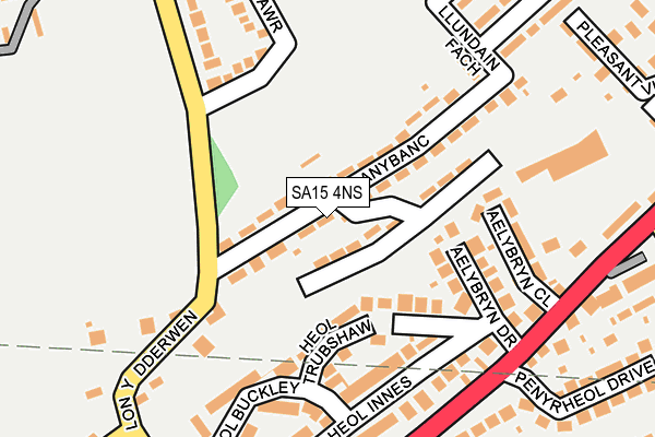 SA15 4NS map - OS OpenMap – Local (Ordnance Survey)