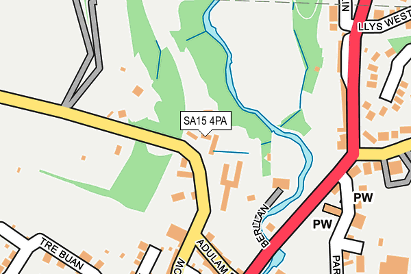 SA15 4PA map - OS OpenMap – Local (Ordnance Survey)