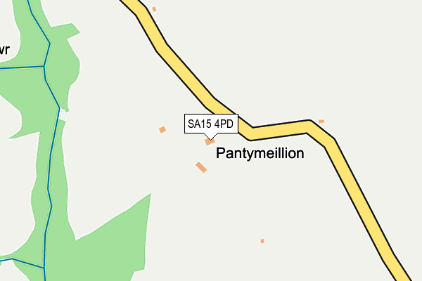 SA15 4PD map - OS OpenMap – Local (Ordnance Survey)