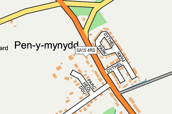 SA15 4RS map - OS OpenMap – Local (Ordnance Survey)