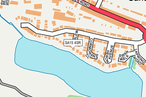 SA15 4SR map - OS OpenMap – Local (Ordnance Survey)