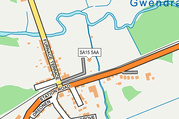 SA15 5AA map - OS OpenMap – Local (Ordnance Survey)