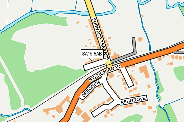 SA15 5AB map - OS OpenMap – Local (Ordnance Survey)