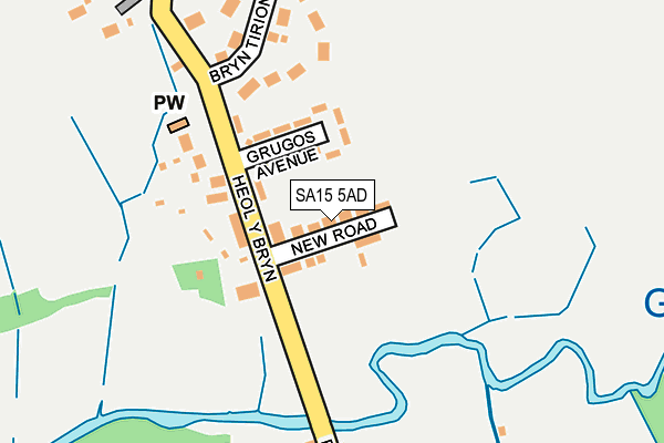 SA15 5AD map - OS OpenMap – Local (Ordnance Survey)