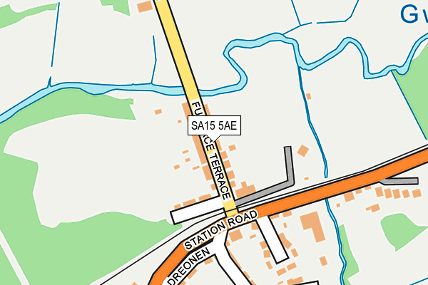 SA15 5AE map - OS OpenMap – Local (Ordnance Survey)