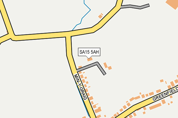 SA15 5AH map - OS OpenMap – Local (Ordnance Survey)