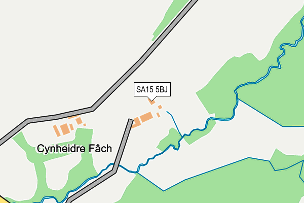 SA15 5BJ map - OS OpenMap – Local (Ordnance Survey)