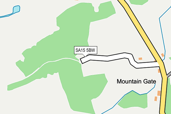 SA15 5BW map - OS OpenMap – Local (Ordnance Survey)