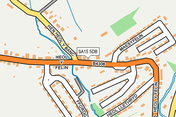 SA15 5DB map - OS OpenMap – Local (Ordnance Survey)