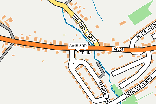 SA15 5DD map - OS OpenMap – Local (Ordnance Survey)
