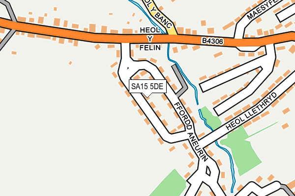 SA15 5DE map - OS OpenMap – Local (Ordnance Survey)