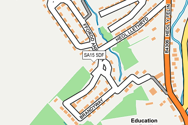 SA15 5DF map - OS OpenMap – Local (Ordnance Survey)