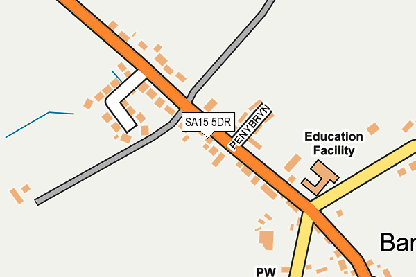 SA15 5DR map - OS OpenMap – Local (Ordnance Survey)