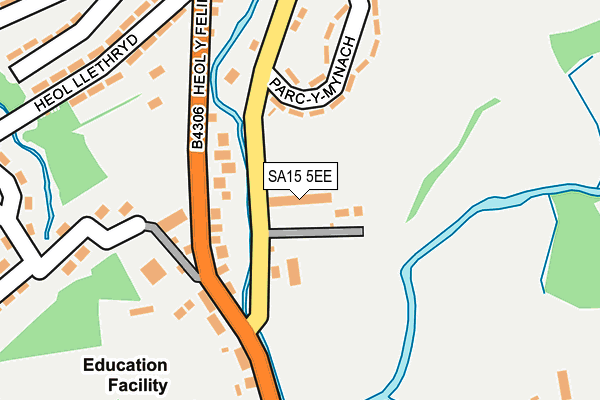 SA15 5EE map - OS OpenMap – Local (Ordnance Survey)