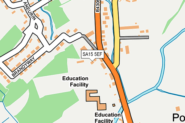 SA15 5EF map - OS OpenMap – Local (Ordnance Survey)