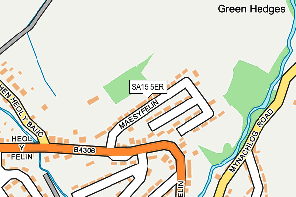 SA15 5ER map - OS OpenMap – Local (Ordnance Survey)