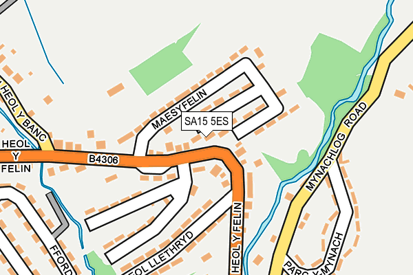 SA15 5ES map - OS OpenMap – Local (Ordnance Survey)