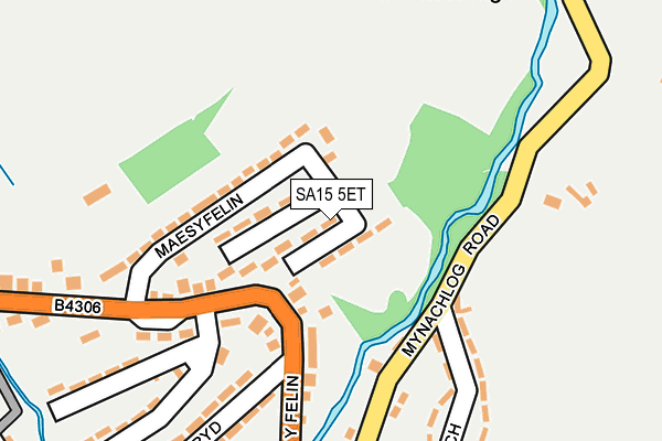 SA15 5ET map - OS OpenMap – Local (Ordnance Survey)