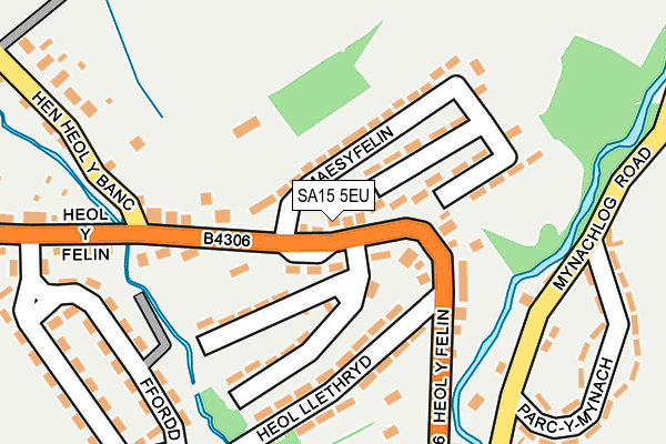 SA15 5EU map - OS OpenMap – Local (Ordnance Survey)