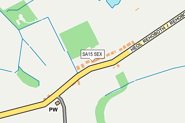 SA15 5EX map - OS OpenMap – Local (Ordnance Survey)