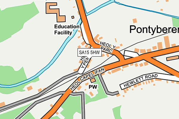 SA15 5HW map - OS OpenMap – Local (Ordnance Survey)