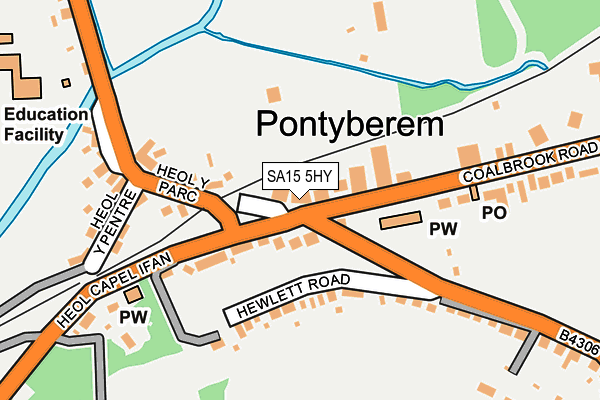 SA15 5HY map - OS OpenMap – Local (Ordnance Survey)