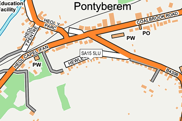 SA15 5LU map - OS OpenMap – Local (Ordnance Survey)