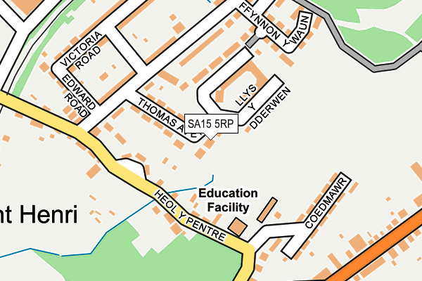 SA15 5RP map - OS OpenMap – Local (Ordnance Survey)