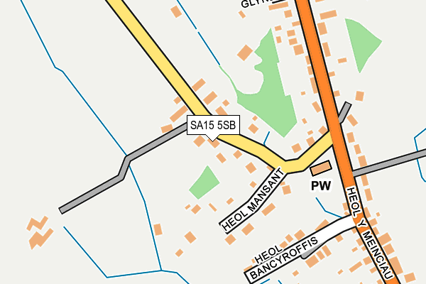 SA15 5SB map - OS OpenMap – Local (Ordnance Survey)