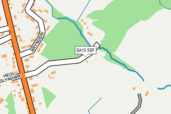 SA15 5SF map - OS OpenMap – Local (Ordnance Survey)