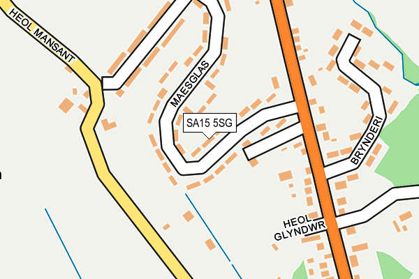 SA15 5SG map - OS OpenMap – Local (Ordnance Survey)