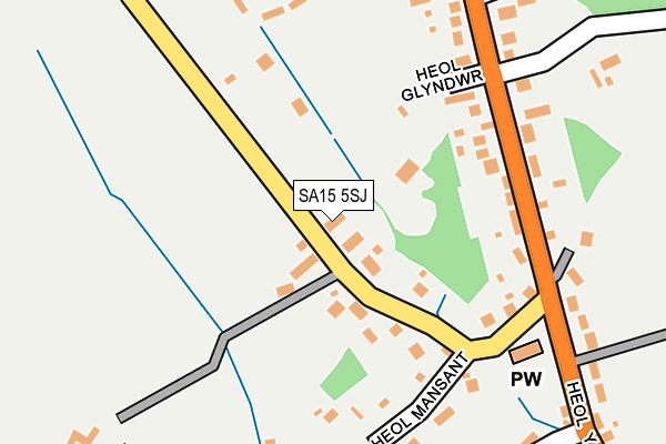 SA15 5SJ map - OS OpenMap – Local (Ordnance Survey)