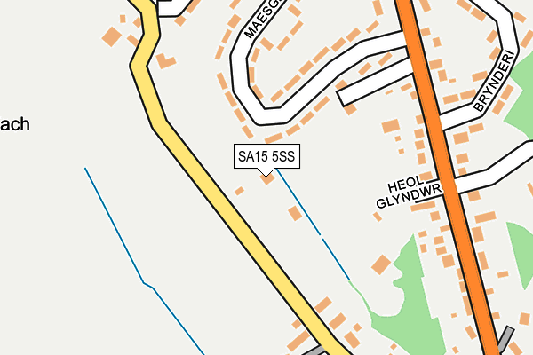 SA15 5SS map - OS OpenMap – Local (Ordnance Survey)
