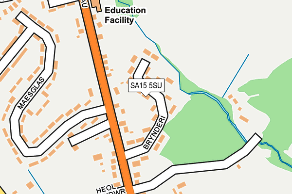 SA15 5SU map - OS OpenMap – Local (Ordnance Survey)