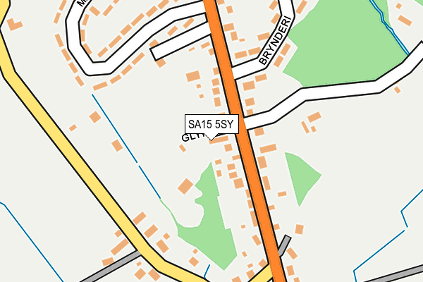 SA15 5SY map - OS OpenMap – Local (Ordnance Survey)