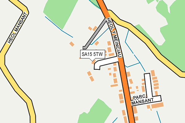 SA15 5TW map - OS OpenMap – Local (Ordnance Survey)