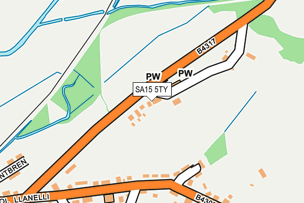 SA15 5TY map - OS OpenMap – Local (Ordnance Survey)