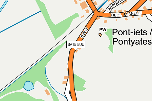 SA15 5UU map - OS OpenMap – Local (Ordnance Survey)