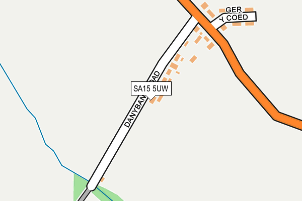 SA15 5UW map - OS OpenMap – Local (Ordnance Survey)