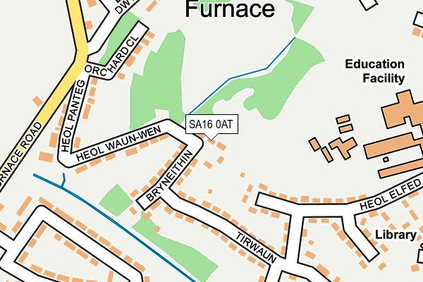 SA16 0AT map - OS OpenMap – Local (Ordnance Survey)
