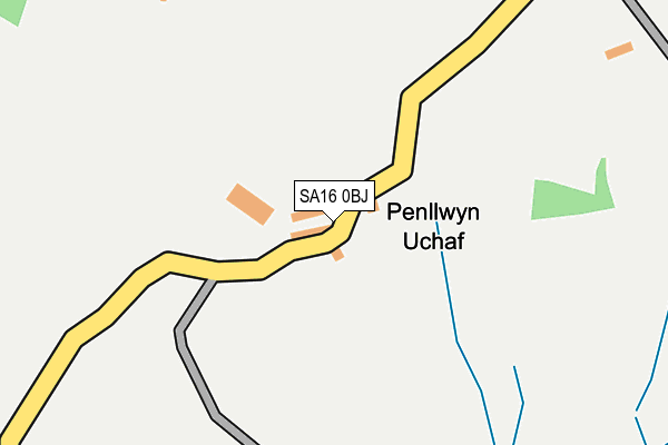 SA16 0BJ map - OS OpenMap – Local (Ordnance Survey)