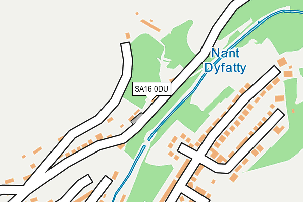 SA16 0DU map - OS OpenMap – Local (Ordnance Survey)