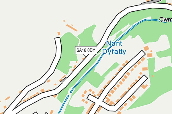 SA16 0DY map - OS OpenMap – Local (Ordnance Survey)