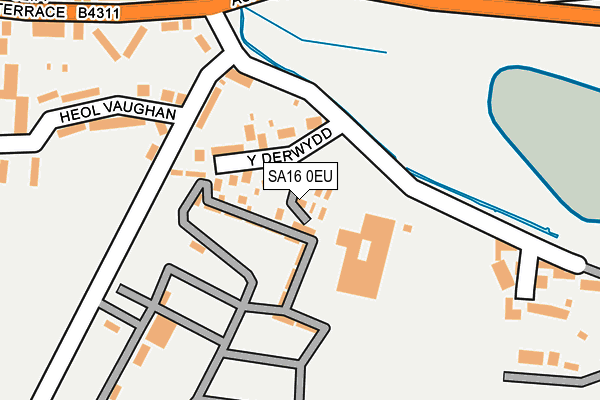 SA16 0EU map - OS OpenMap – Local (Ordnance Survey)