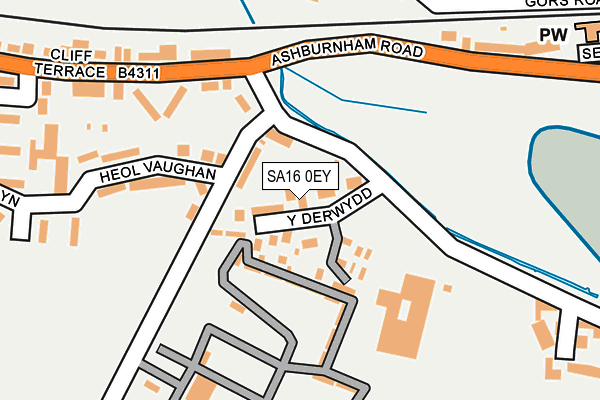 SA16 0EY map - OS OpenMap – Local (Ordnance Survey)