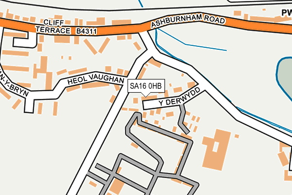 SA16 0HB map - OS OpenMap – Local (Ordnance Survey)