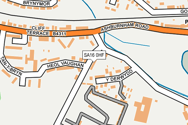 SA16 0HF map - OS OpenMap – Local (Ordnance Survey)