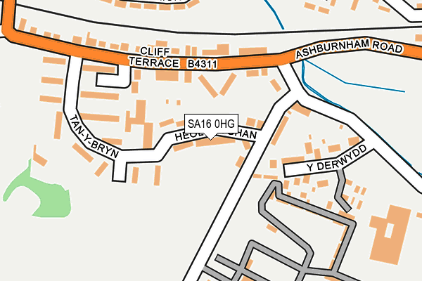 SA16 0HG map - OS OpenMap – Local (Ordnance Survey)