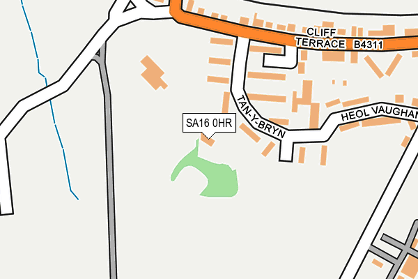 SA16 0HR map - OS OpenMap – Local (Ordnance Survey)